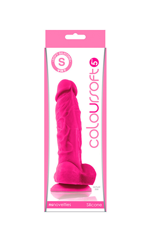 Фалоімітатор силікон NS Novelties COLOURSOFT 5INCH SOFT DILDO PINK - Изображение 1