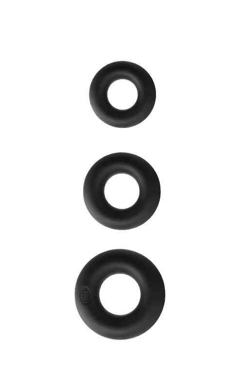 Набір кілець для члена Renegade Super Soft Power Rings, 3 шт., чорний