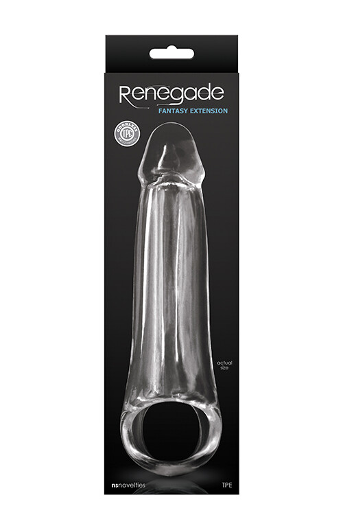 Насадка на пеніс, що подовжує Renegade Fantasy Extension Lg Clear, 23.3 см х 6 см