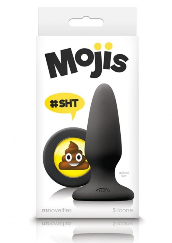 Анальна пробка NS Novelties, M, Mojis SHT чорна 3.7 х 10.5 см - Зображення 1