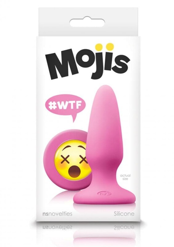 Анальна пробка NS Novelties, M, Mojis WTF рожева 3.7 х 10.5 см - Изображение 1