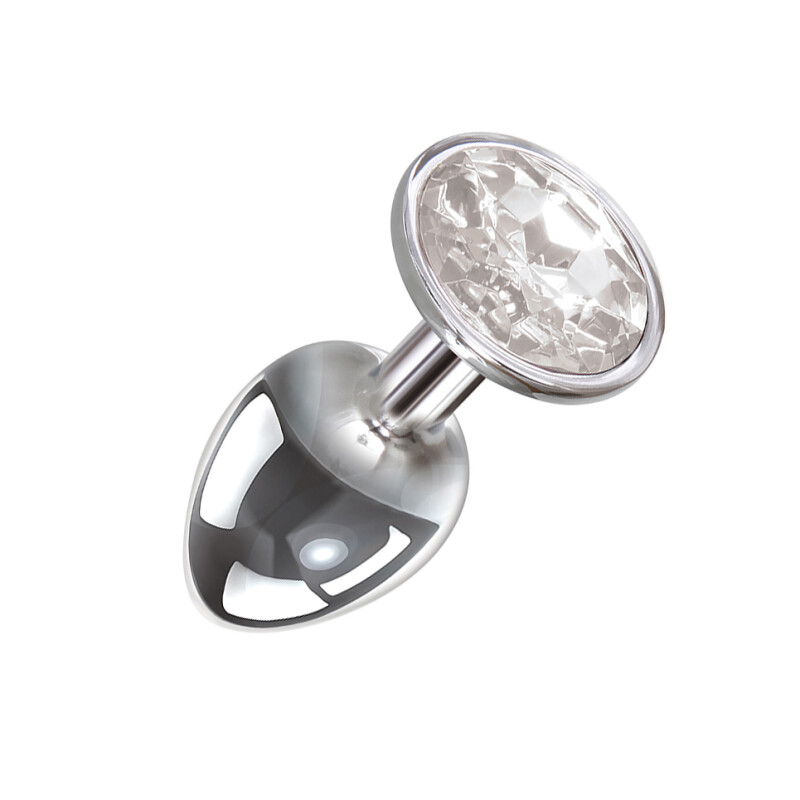Анальна пробка з каменем A&amp;E Clear Gem Anal Plug Small, 7.1 х 2.7 см