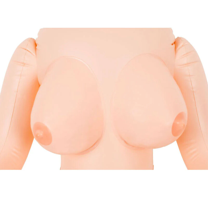 Секс-лялька NMC Lusting Trans з двома отворами та фалоімітатором, бежева, 165 см - Изображение 4