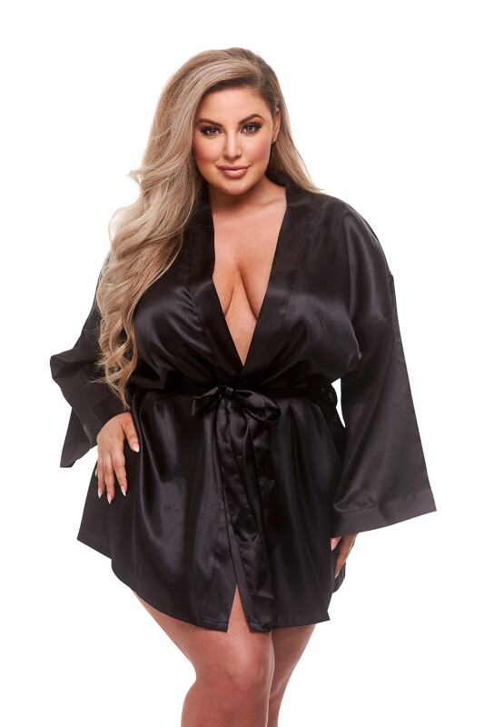 Сексуальний халат XL Baci, чорний