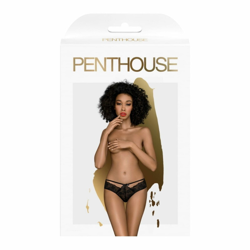 Сексуальні трусики Penthouse Adore Me чорні, M/L - Изображение 1