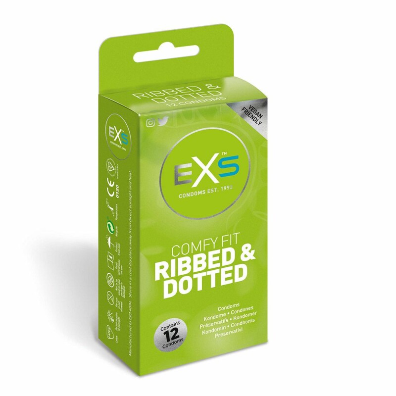 Презервативи рельєфні EXS Ribbed &amp; Dotted, 12 шт.