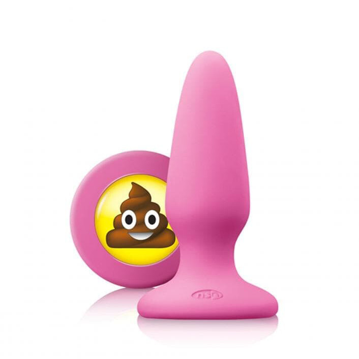 Анальна пробка NS Novelties, M, Mojis SHT рожева 3.7 х 10.5 см