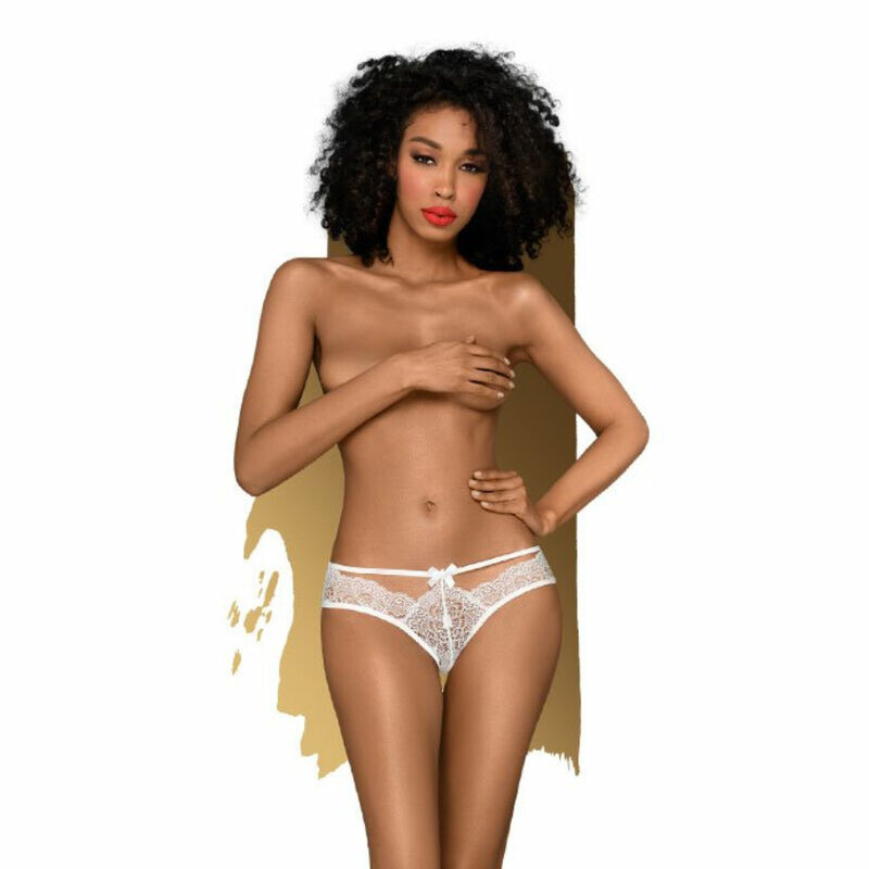 Еротичні трусики Penthouse Adore Me, L/XL, мереживні, білі