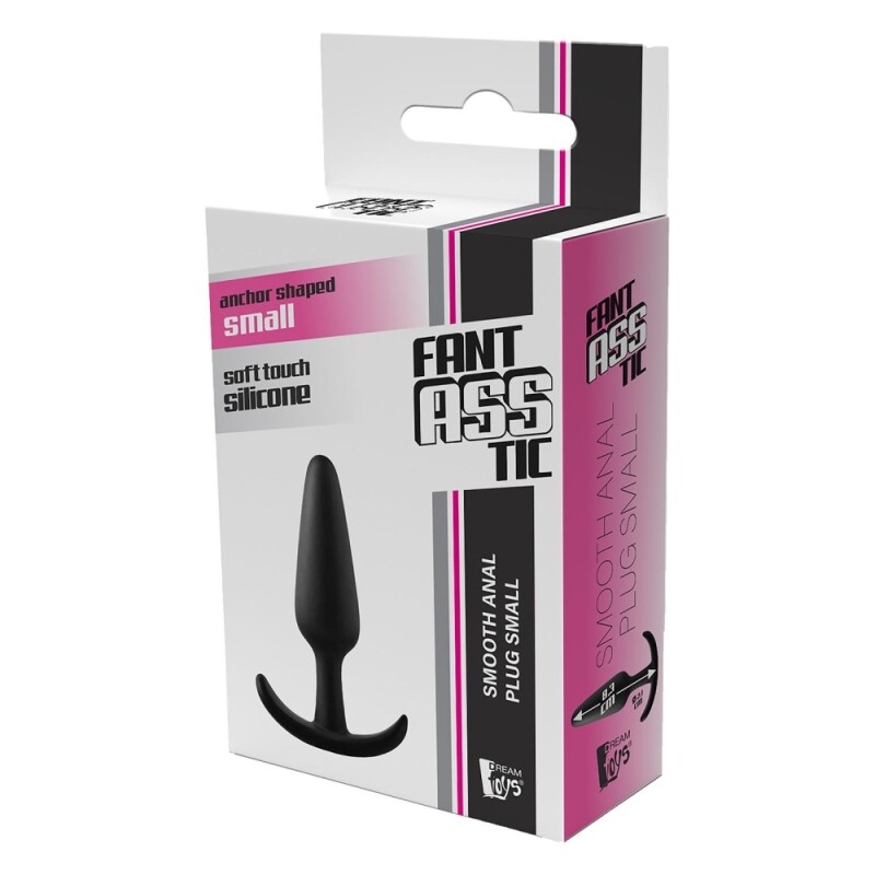 Анальна пробка Dream Toys Fantasstic з обмежувачем, чорна, 8.3 х 2.1 см - Зображення 1