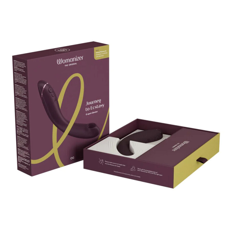 Вібратор для точки G Womanizer OG Aubergine з хвильовою стимуляцією, бордовий, 17.6 х 3.9 см - Зображення 9