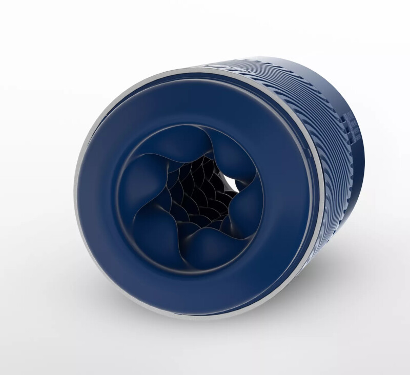 Мастурбатор хай-тек у колбі Arcwave Pow Stroker Blue, рельєфний, 18 х 7 см - Изображение 4