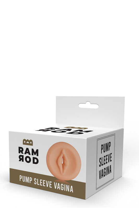 Насадка на помпу Dreamtoys Ramrod у вигляді вагини, бежева, 7.5 см - Изображение 1