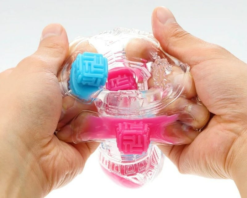 Мастурбатор нереалістичний TENGA Bobble Crazy Cubes різнокольоровий, 16.5 х 4.5 см - Изображение 6