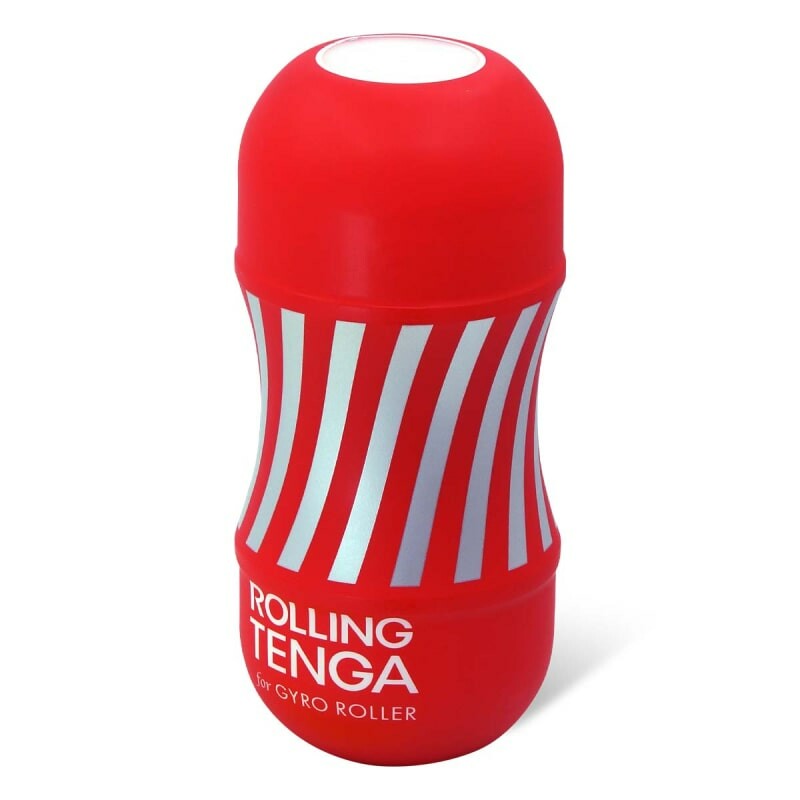 Мастурбатор нереалістичний Rolling Tenga Gyro Roller Cup червоно-білий, 15 х 4.5 см - Зображення 2