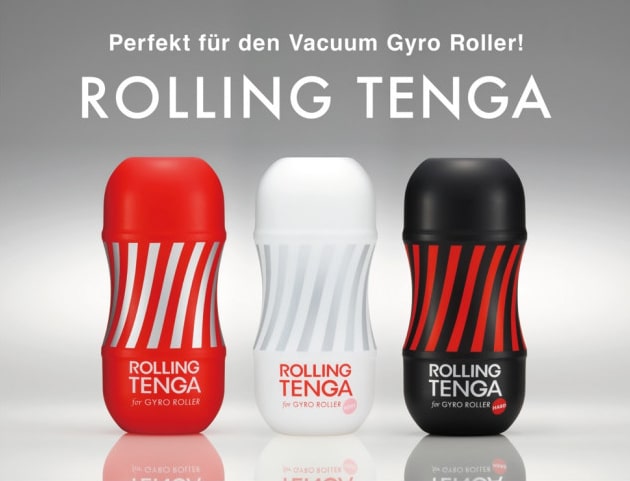 Мастурбатор нереалістичний Rolling Tenga Gyro Roller Cup чорно-червоний, 15 х 4.5 см - Изображение 2