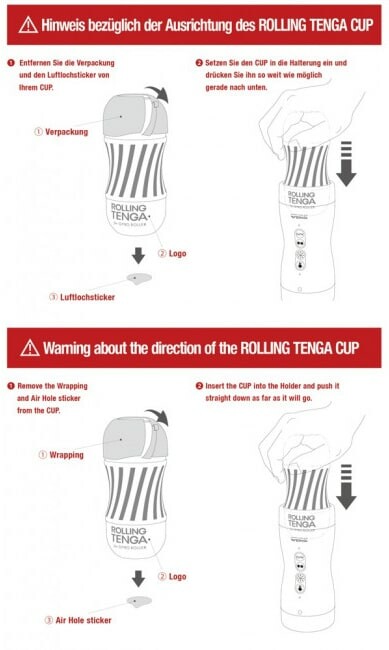 Мастурбатор нереалістичний Rolling Tenga Gyro Roller Cup чорно-червоний, 15 х 4.5 см - Изображение 1
