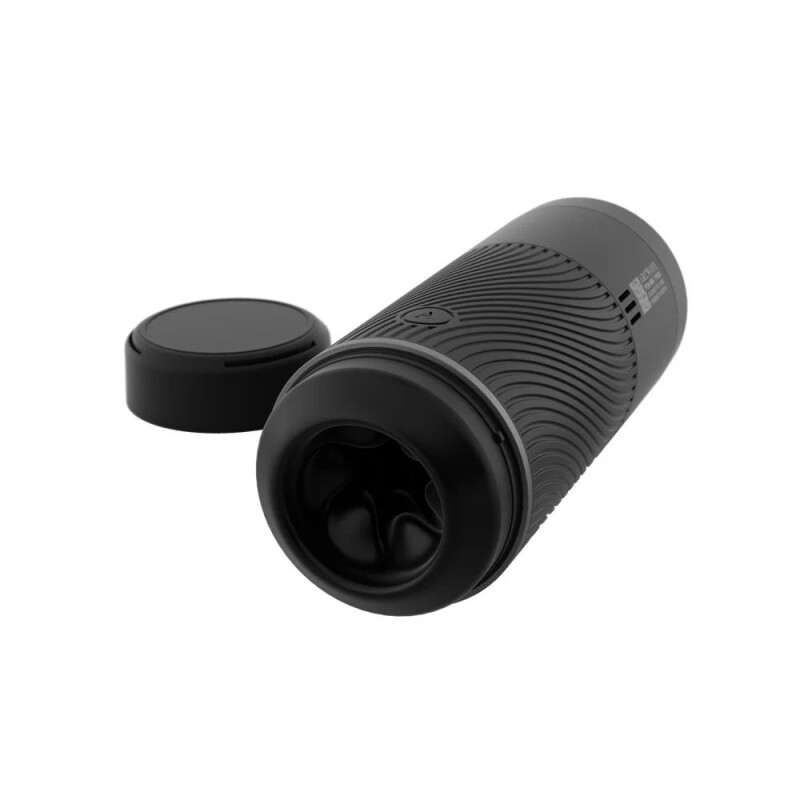 Мастурбатор хай-тек у колбі Arcwave Pow Stroker Black, рельєфний, 18 х 7 см - Изображение 1