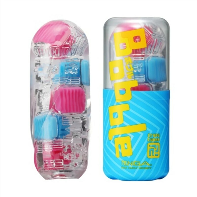Мастурбатор нереалістичний TENGA Bobble Crazy Cubes різнокольоровий, 16.5 х 4.5 см