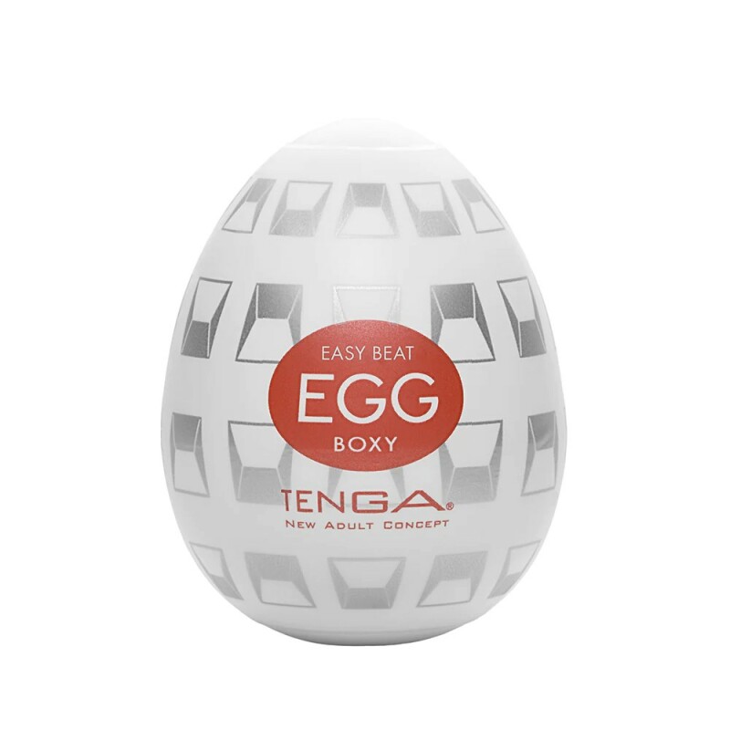 Мастурбатор хай-тек TENGA Egg New Standard Boxy білий, 4.9 × 4.9 × 6.09 см