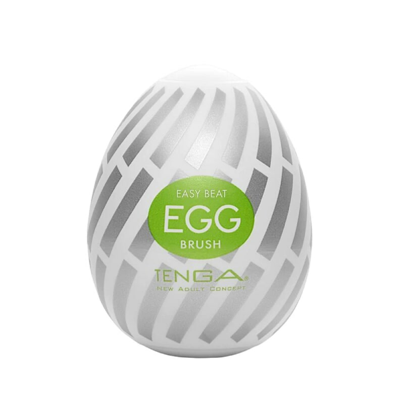 Мастурбатор хай-тек TENGA Egg New Standard Brush білий, 4.9 × 4.9 × 6.09 см - Изображение 3