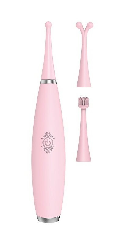 Вібратор для клітора Dream Toys, з 3 насадками, рожевий, 18 х 3 см