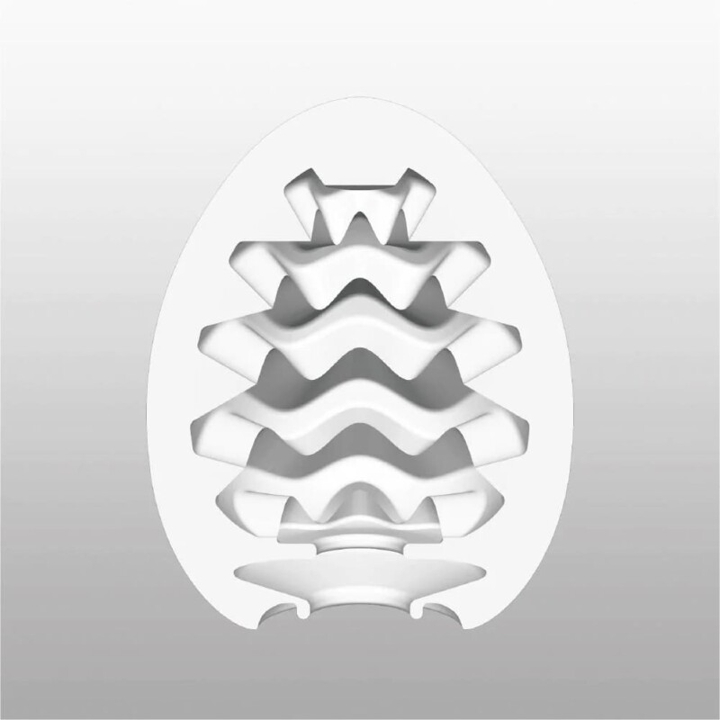 Мастурбатор нереалістичний EGG WAVY II COOL EDITION, рельєфний, зі змазкою, що охолоджує, 49 × 49 × 61 мм - Зображення 2