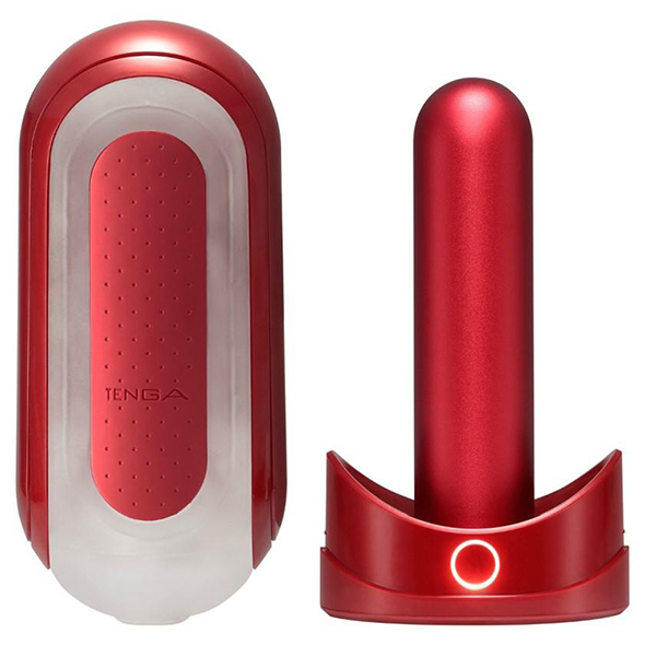 Мастурбатор зі станцією для нагрівання FLIP 0(ZERO) RED &amp; WARMER SET - Зображення 1
