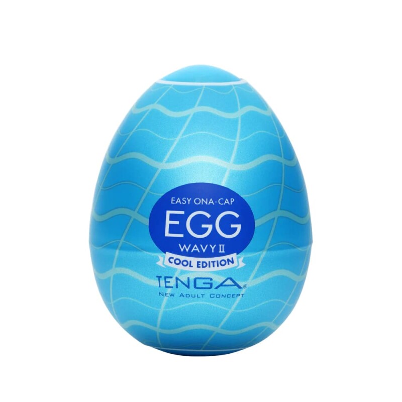 Мастурбатор нереалістичний EGG WAVY II COOL EDITION, рельєфний, зі змазкою, що охолоджує, 49 × 49 × 61 мм - Зображення 1