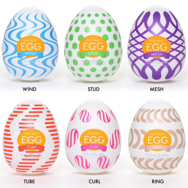 Мастурбатор нереалістичний Tenga Egg Tube Easy Beat, рельєфний, зі змащенням, 49×49×61 мм - Зображення 3