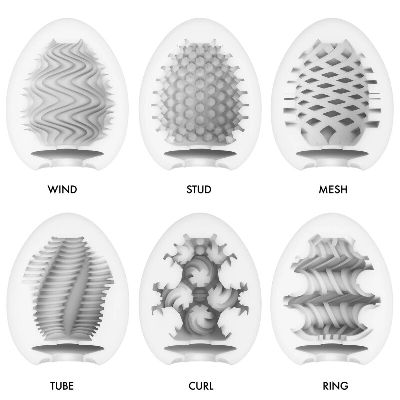 Мастурбатор нереалістичний Tenga Egg Tube Easy Beat, рельєфний, зі змащенням, 49×49×61 мм - Зображення 4
