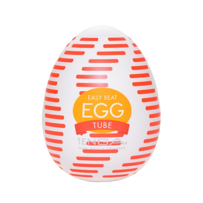 Мастурбатор нереалістичний Tenga Egg Tube Easy Beat, рельєфний, зі змащенням, 49×49×61 мм