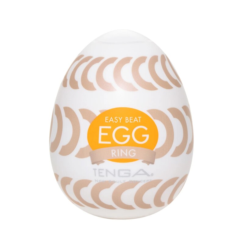 Мастурбатор нереалістичний Tenga Ring Egg Easy Beat, рельєфний, зі змазкою, 49×49×61 мм - Изображение 3