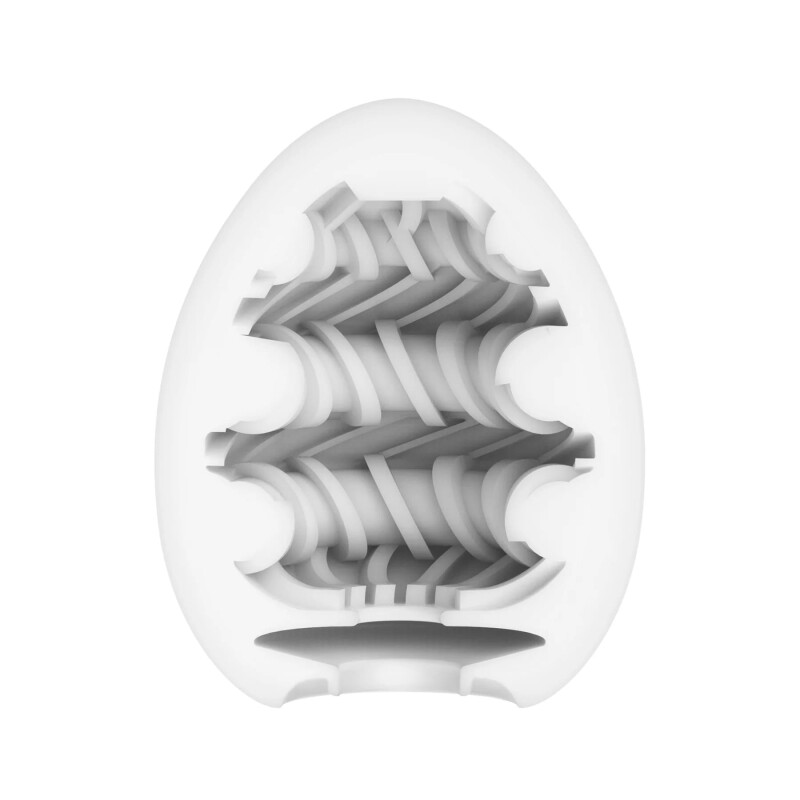 Мастурбатор нереалістичний Tenga Ring Egg Easy Beat, рельєфний, зі змазкою, 49×49×61 мм - Изображение 4