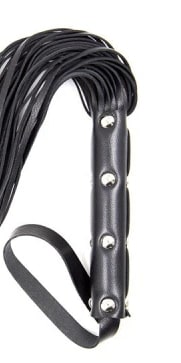 Флогер із заклепками на рукояті Fetish Stud, чорний - Зображення 1