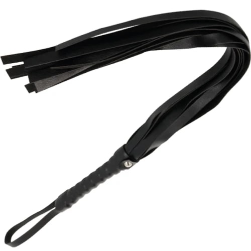 Флогер з рельєфною рукояттю Fetish Flogger чорний
