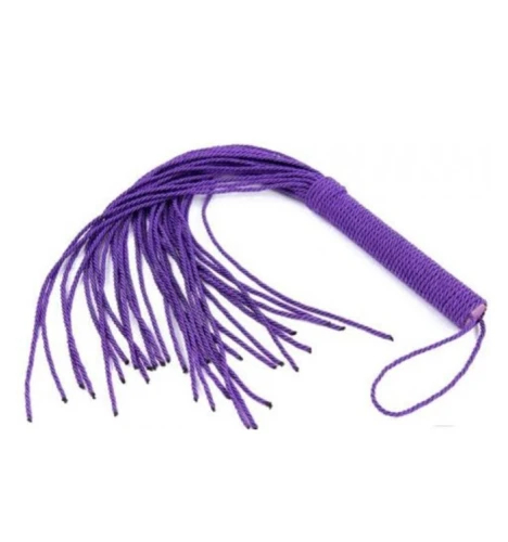 Флогер з мотузок Fetish Rope flogger фіолетовий