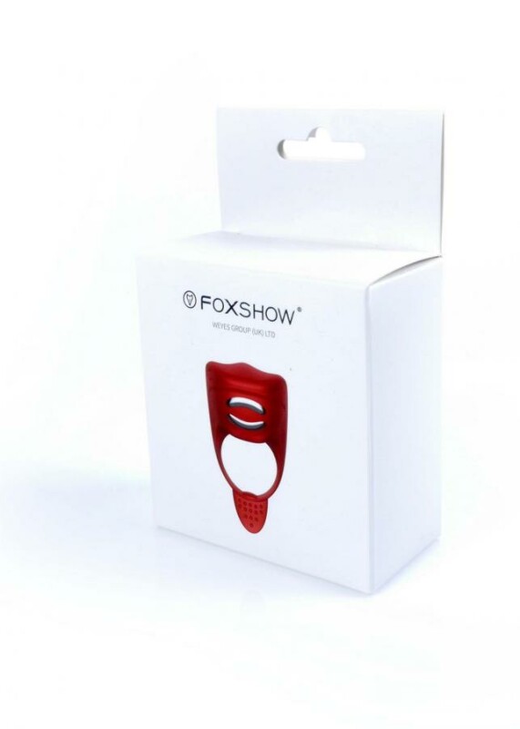 Ерекційне кільце з електростимуляцією Foxshow Silicone Ring, червоне - Зображення 1