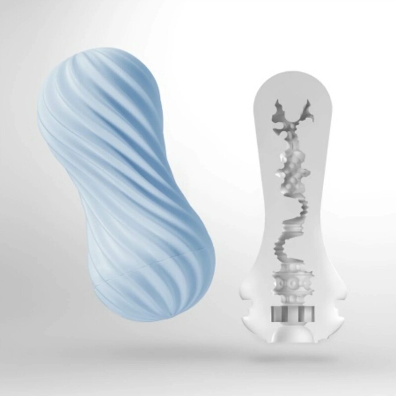Мастурбатор нереалістичний Tenga Flex у колбі, голубий - Зображення 4