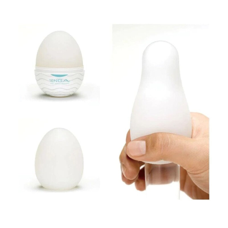 Мастурбатор нереалістичний EGG WAVY II COOL EDITION, рельєфний, зі змазкою, що охолоджує, 49 × 49 × 61 мм - Зображення 3