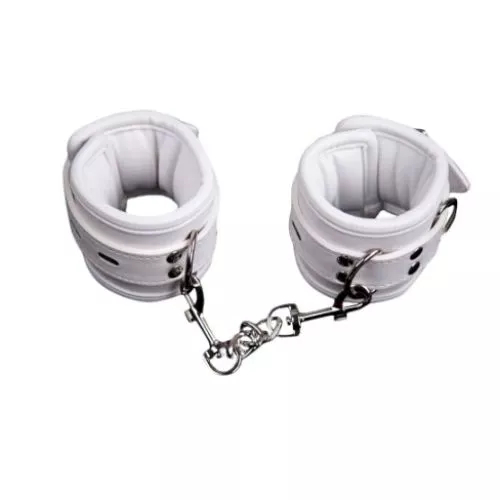 Поножі з карабінами Fetish Ankle restraints білі