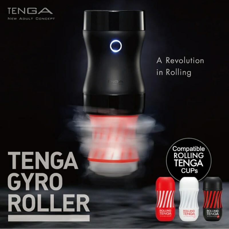 Мастурбатор нереалістичний Rolling Tenga Gyro Roller Cup чорно-червоний, 15 х 4.5 см - Изображение 3