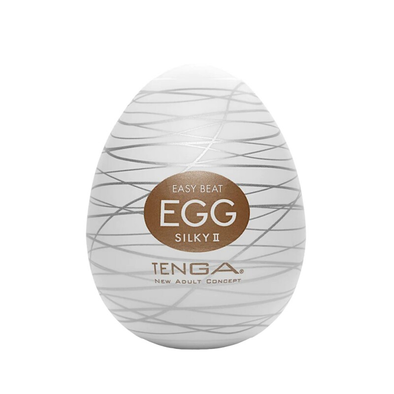 Мастурбатор хай-тек TENGA Egg New Standard Silky II білий, 4.9 × 4.9 × 6.09 см - Зображення 3