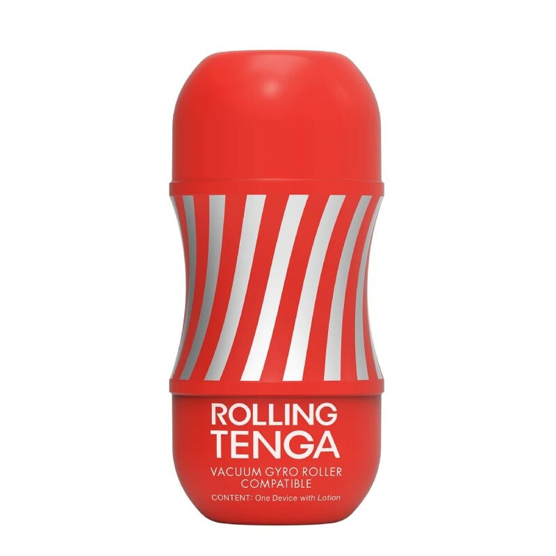 Мастурбатор нереалістичний Rolling Tenga Gyro Roller Cup червоно-білий, 15 х 4.5 см