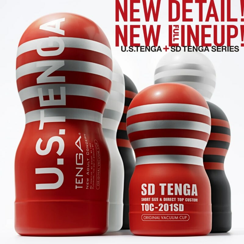 Мастурбатор міні у колбі Tenga SD Original Vacuum Cup Gentle червоний - Зображення 5