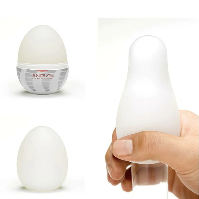 Мастурбатор хай-тек TENGA Egg New Standard Boxy білий, 4.9 × 4.9 × 6.09 см - Изображение 2