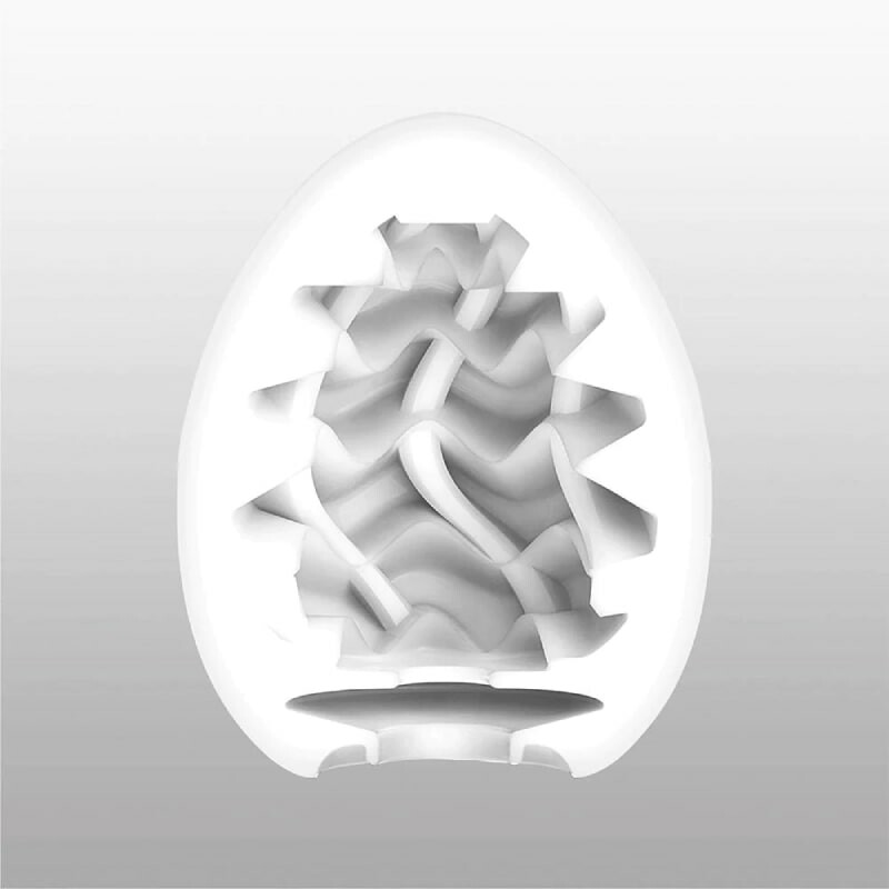 Мастурбатор хай-тек TENGA Egg New Standard Wavy II білий, 4.9 × 4.9 × 6.09 см - Изображение 1