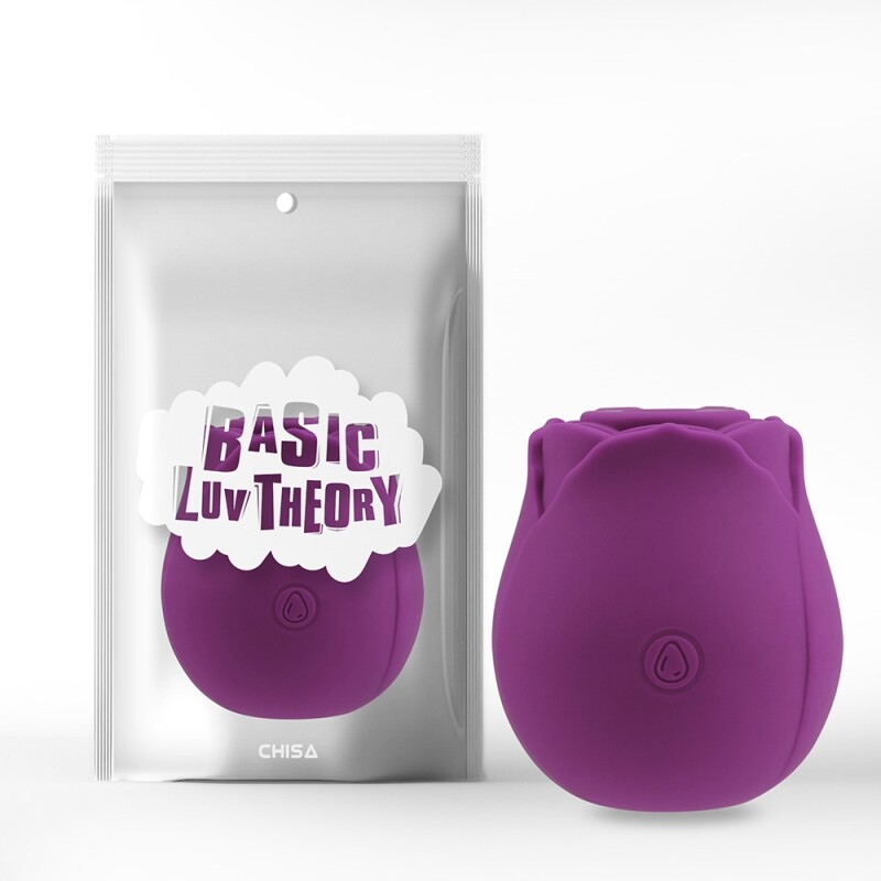 Вакуумний стимулятор Chisa Rosy у вигляді троянди, фіолетовий, 6.6 х 5.8 см
