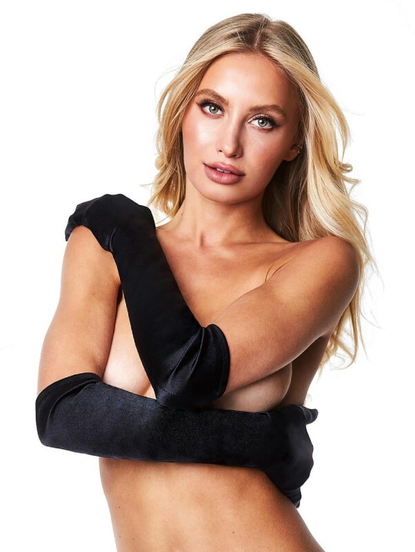 Сексуальні рукавички Baci Satin Opera Glove, OS, високі, атласні, чорні