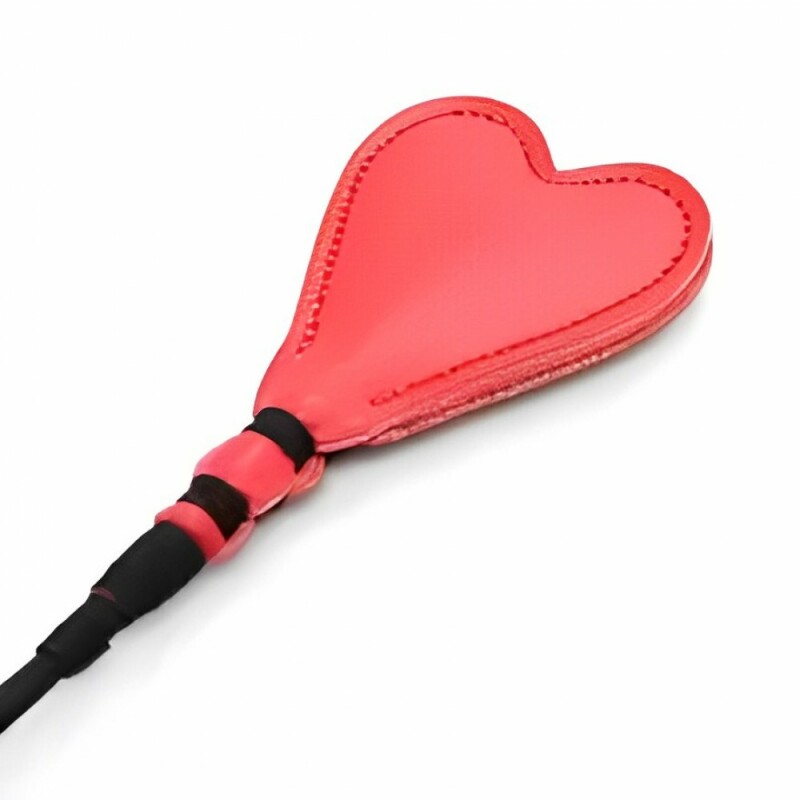 Стек у формі серця Crop heart red, чорний з червоним, 66 см - Зображення 1