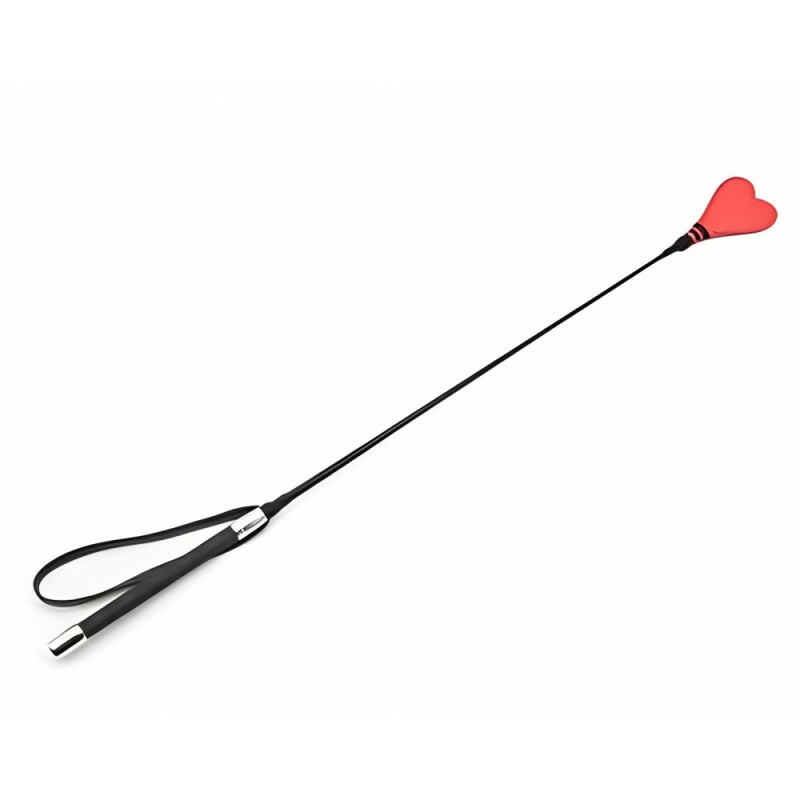 Стек у формі серця Crop heart red, чорний з червоним, 66 см
